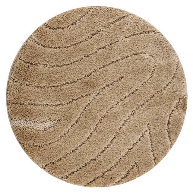 RugsX Dywaniki Łazienkowe Rug in Beige - Size: 100 cm diameter - image 1