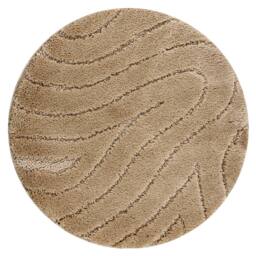 RugsX Dywaniki Łazienkowe Rug in Beige - Size: 100 cm diameter - thumbnail 1
