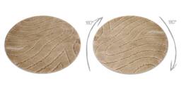 RugsX Dywaniki Łazienkowe Rug in Beige - Size: 100 cm diameter - thumbnail 3