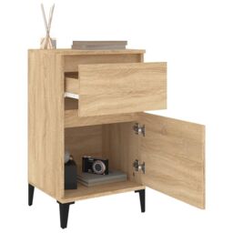 Berkfield Home Bedside Cabinet Sonoma Oak 40x35x70 cm in Brown - Size: 40 x 35 x 70 cm - thumbnail 5