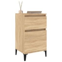 Berkfield Home Bedside Cabinet Sonoma Oak 40x35x70 cm in Brown - Size: 40 x 35 x 70 cm - thumbnail 4