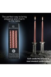 Deco Express 6 Hours Twisted Candles Pack of 6 in Copper - thumbnail 3
