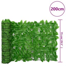 Berkfield Home Balcony Screen with Green Leaves 200x75 cm - thumbnail 6