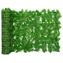 Berkfield Home Balcony Screen with Green Leaves 200x75 cm - thumbnail 2