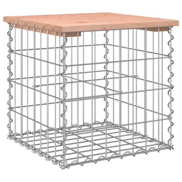 Berkfield Home Garden Bench Gabion Design 43x44x42 cm Solid Wood Douglas in Brown - Size: 43 x 44 x 42 cm