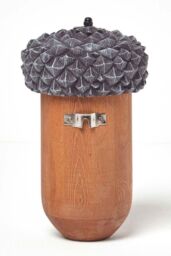 Homescapes Real Wood Acorn Bird Box in Brown - thumbnail 3
