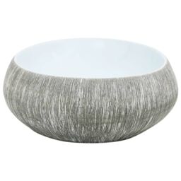 Berkfield Home Countertop Basin Grey & Blue Oval 59x40x15 cm Ceramic - Size: 59 x 40 x 15 cm - thumbnail 5
