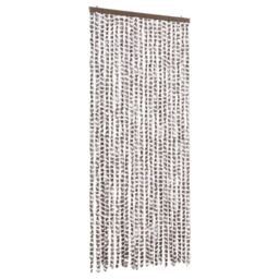 Berkfield Home Insect Curtain Taupe & White 90x220 cm Chenille - thumbnail 2
