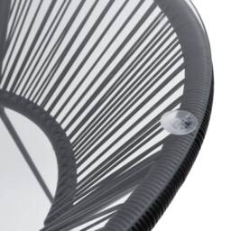 Berkfield Home 5 Piece Outdoor Dining Set PVC Rattan Black - thumbnail 5