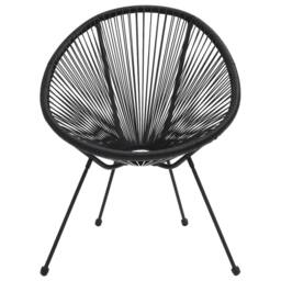 Berkfield Home 5 Piece Outdoor Dining Set PVC Rattan Black - thumbnail 7