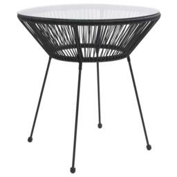 Berkfield Home 5 Piece Outdoor Dining Set PVC Rattan Black - thumbnail 4