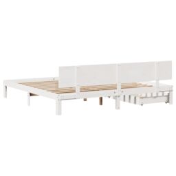 Berkfield Home Bed Frame with Drawers without Mattress White 200x200 cm - thumbnail 6