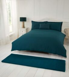 The Linen Consultancy TLC 5 Star Hotel Concept Luxury Faux Fur Teal Rug - Size: 120 cm x 170 cm - thumbnail 2