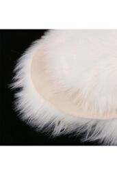 Living and Home 40 x 50CM Heart Shaped Super Soft Shaggy Area Rug in White - Size: 40 cm x 60 cm - thumbnail 3