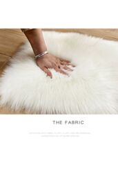Living and Home 40 x 50CM Heart Shaped Super Soft Shaggy Area Rug in White - Size: 40 cm x 60 cm - thumbnail 4