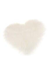 Living and Home 40 x 50CM Heart Shaped Super Soft Shaggy Area Rug in White - Size: 40 cm x 60 cm - thumbnail 5