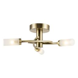 Happy Homewares Modern Sensor Bathroom Ceiling Light Fixture with Multi Functions in Metallic Gold - thumbnail 2