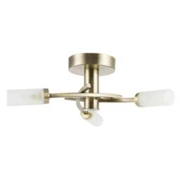 Happy Homewares Modern Sensor Bathroom Ceiling Light Fixture with Multi Functions in Metallic Gold - thumbnail 1