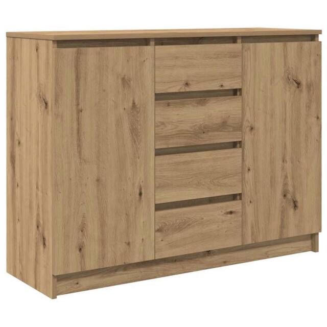 Berkfield Home Sideboard with Drawers Artisan Oak 100.5x35x76 cm Engineered Wood in Brown - image 1