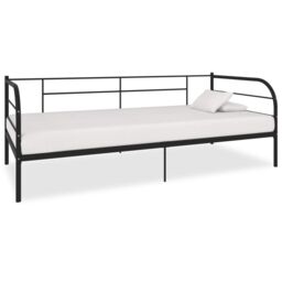 Berkfield Home Daybed Frame Black Metal 90x200 cm - thumbnail 1