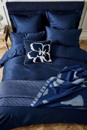 Ted Baker 'TB Plain Dye' Cotton Sateen Fitted Sheet in Navy - Size: Single - thumbnail 3