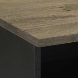Berkfield Home TV Cabinet Black 70x33x46 cm Solid Wood Mango - Size: 70 x 33 x 46 cm - thumbnail 6