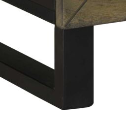 Berkfield Home TV Cabinet Black 70x33x46 cm Solid Wood Mango - Size: 70 x 33 x 46 cm - thumbnail 8