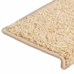 Berkfield Home Carpet Stair Treads 15 pcs 65x21x4 cm Brown in Light Sand - Size: Medium - thumbnail 6