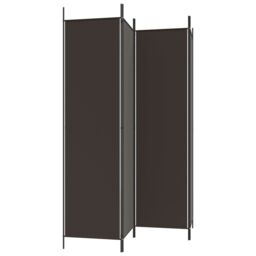 Berkfield Home 4-Panel Room Divider Brown 200x200 cm Fabric - thumbnail 5