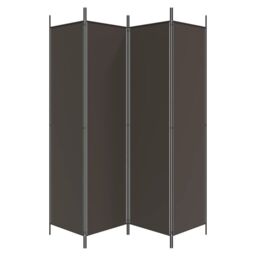 Berkfield Home 4-Panel Room Divider Brown 200x200 cm Fabric - thumbnail 4