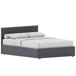 HD Designs Vida Designs Veronica Double Ottoman Bed in Light Grey - thumbnail 2