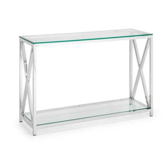 Cheshire Monaco Console Table in Glass & Silver - image 1