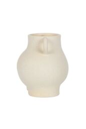 KDMD Cream Speckle Bum Plant Pot in White - thumbnail 2