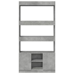 Berkfield Home Highboard¬†Concrete Grey 92x33x180 cm Engineered Wood - Size: 92 x 33 x 180 cm - thumbnail 5