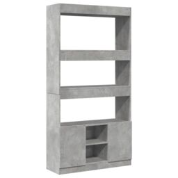 Berkfield Home Highboard¬†Concrete Grey 92x33x180 cm Engineered Wood - Size: 92 x 33 x 180 cm - thumbnail 2