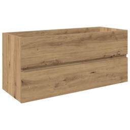 Berkfield Home Sink Cabinet with Built-in Basin & Faucet Artisan Oak in Brown - thumbnail 4