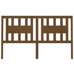 Berkfield Home Headboard Honey Brown 126x4x100 cm Solid Wood Pine - Size: 126 x 4 x 100 cm - thumbnail 3