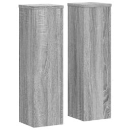 Berkfield Home Plant Stand 2pcs Grey Sonoma 17x17x60 cm Engineered Wood - Size: 17 x 17 x 60 cm - thumbnail 2