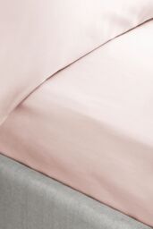 Bianca 400 Thread Count Cotton Sateen 36cm Depth Sheet in Pink - Size: King Fitted