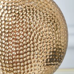 Ruma Dot Pattern Embossed Silver Textured Ceramic Table Lamp in Bronze - thumbnail 6