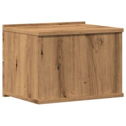 Berkfield Home Wall-mounted Bedside Cabinets 2 pcs Artisan Oak 40x32x30 cm in Brown - Size: 40 x 32 x 30 cm - thumbnail 7