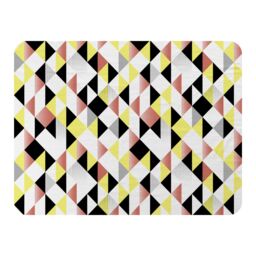 Benjamin Tate Design Yellow Pink & Black Geometric Pattern Blanket in Natural - Size: 120 cm x 150 cm - thumbnail 1