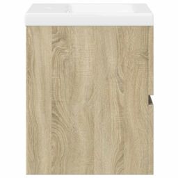 Berkfield Home 2 Piece Bathroom Furniture Set Sonoma Oak Engineered Wood in Brown - thumbnail 5