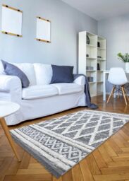 RugsX Moroc Rug in Grey - Size: 155 cm x 220 cm - thumbnail 4