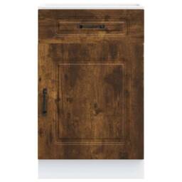 Berkfield Home Kitchen Base Cabinet Kalmar Smoked Oak Engineered Wood in Brown - thumbnail 4