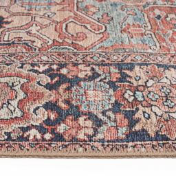 Kukoon Washable Runner Rug Terracotta Distressed Long Hallway Carpet Mat 80cm x 300cm in Red - Size: 80 cm x 300 cm - thumbnail 4