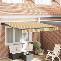 Berkfield Home Retractable Awning Manual Anthracite 350x250 cm in Yellow - thumbnail 2