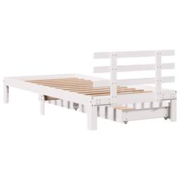 Berkfield Home Bed Frame with Drawers without Mattress White 100x200 cm - thumbnail 6
