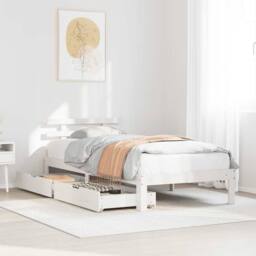 Berkfield Home Bed Frame with Drawers without Mattress White 100x200 cm - thumbnail 2
