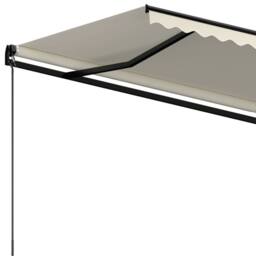 Berkfield Home Manual Retractable Awning 500x350 cm Cream - thumbnail 5